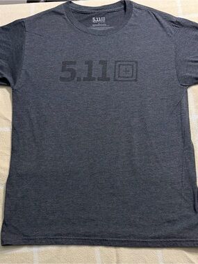 5.11 Tactical Men’s Legacy Tonal Logo Charcoal Gray T-Shirt, Size Medium